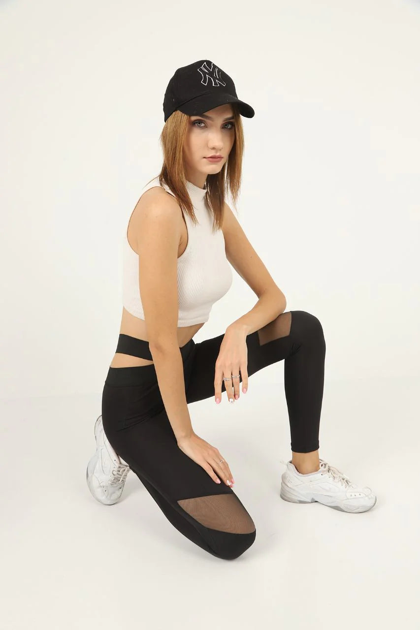 Nike Women's Capri Leggings with Mesh Detailing