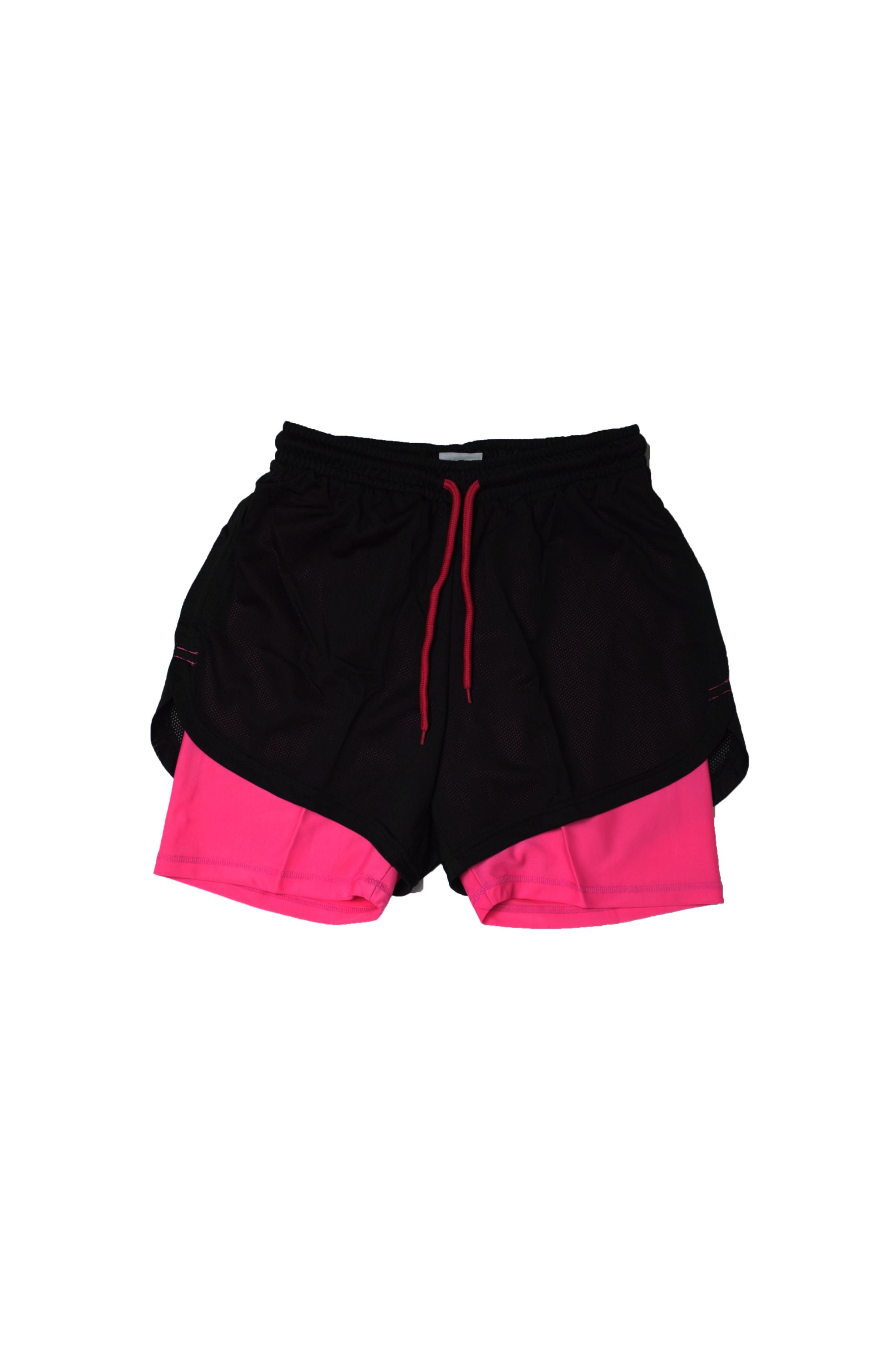 WOMEN FITNESS SHORTS BLACK AND PINK