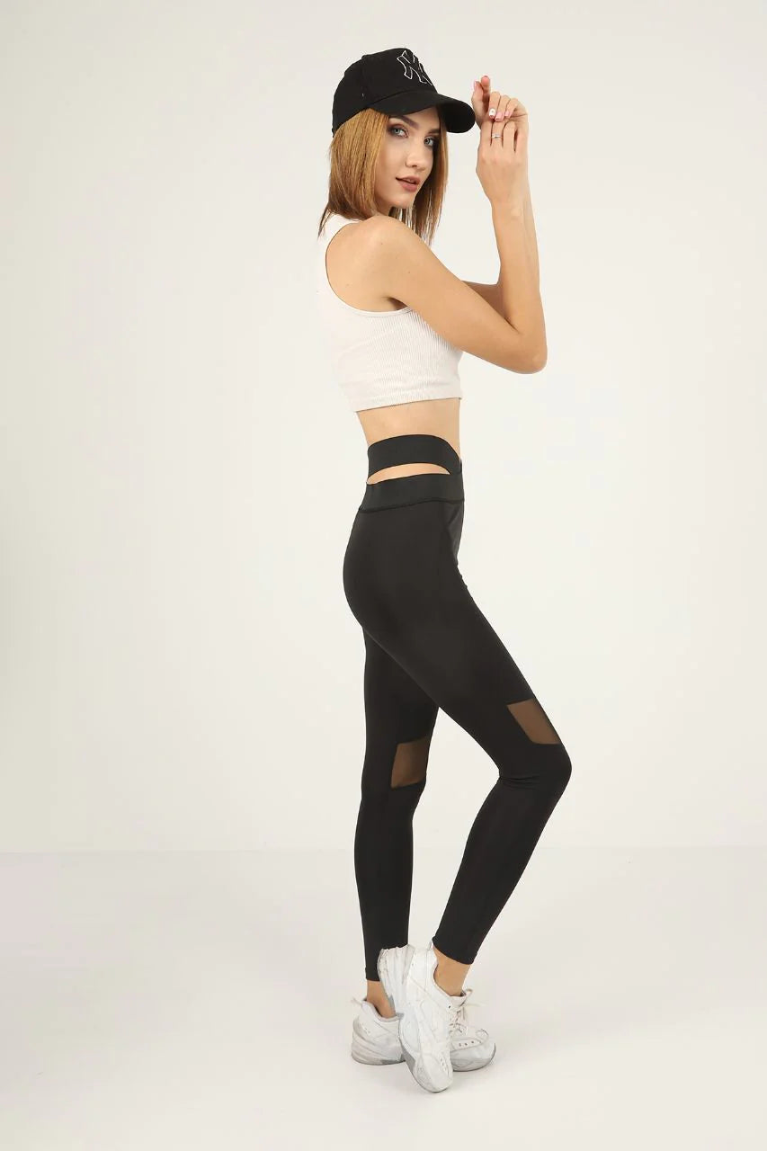 WOMEN'S MESH PANEL DETAIL ACTIVE WEAR LEGGINGS – Fair Wear Sports